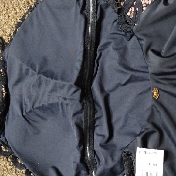 NWT PQ Mid High Neck Lace One Piece Swimsuit - Picture 13 of 15